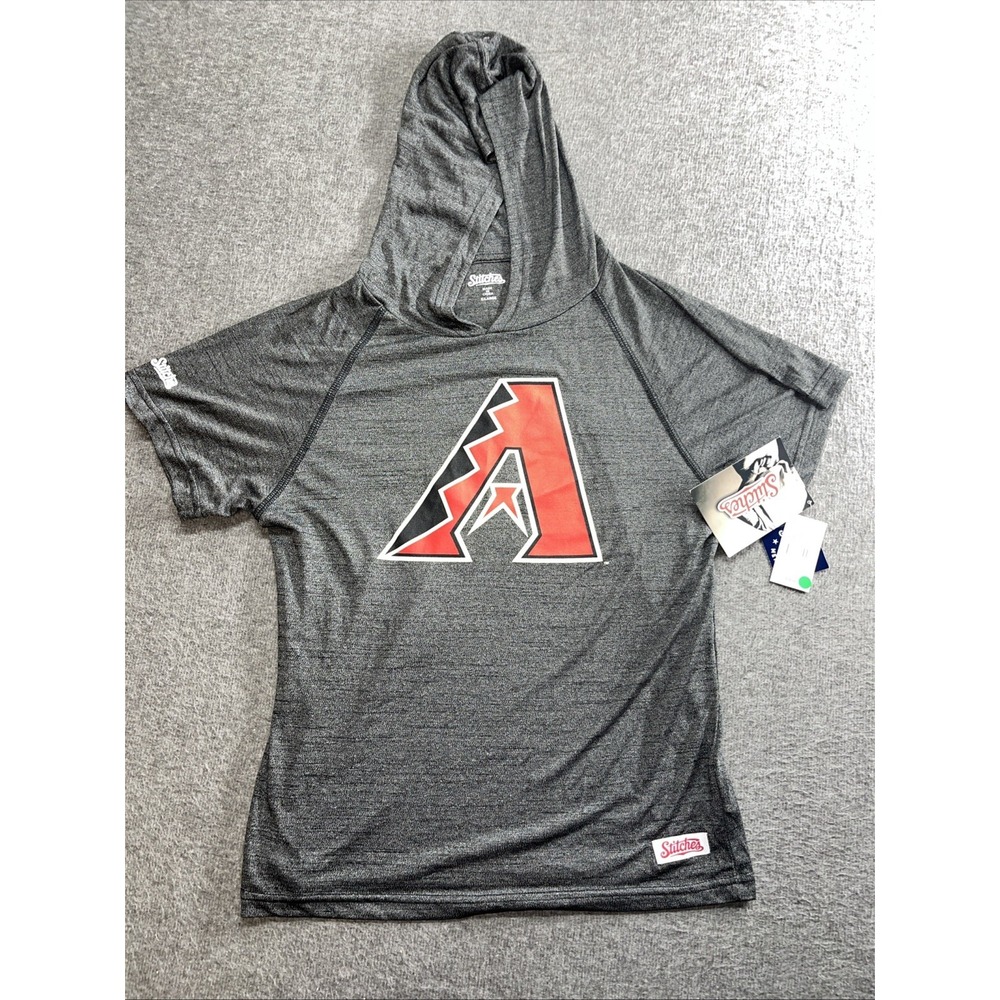Stitches Arizona Diamondbacks MLB kids size XL Heather black‎ hooded SS Shirt